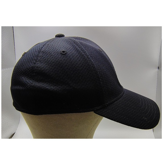 Adidas Black Baseball Cap Flex Fit Logo Performance Sportswear Golf Hat - Picture 4 of 6